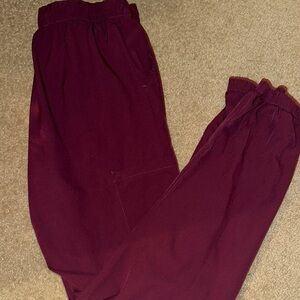 Women's Burgundy Track Pants